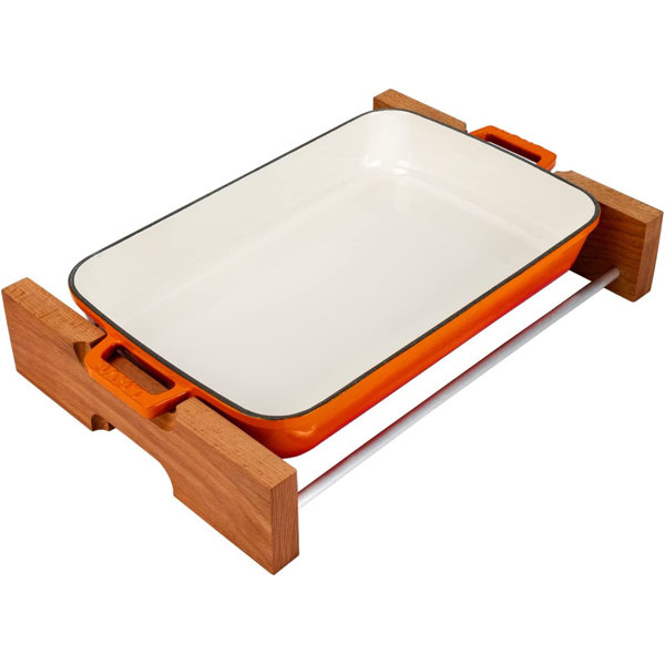 LAVA CAST IRON 21'' NonStick Cast Iron Roasting Pan No Wayfair